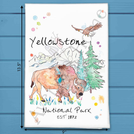 Yellowstone National Park Tea Towel – Scenic USA Decor