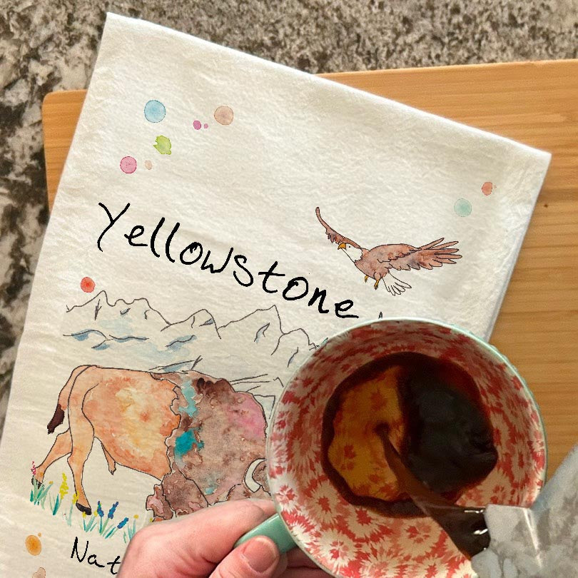 Yellowstone National Park Tea Towel – Scenic USA Decor