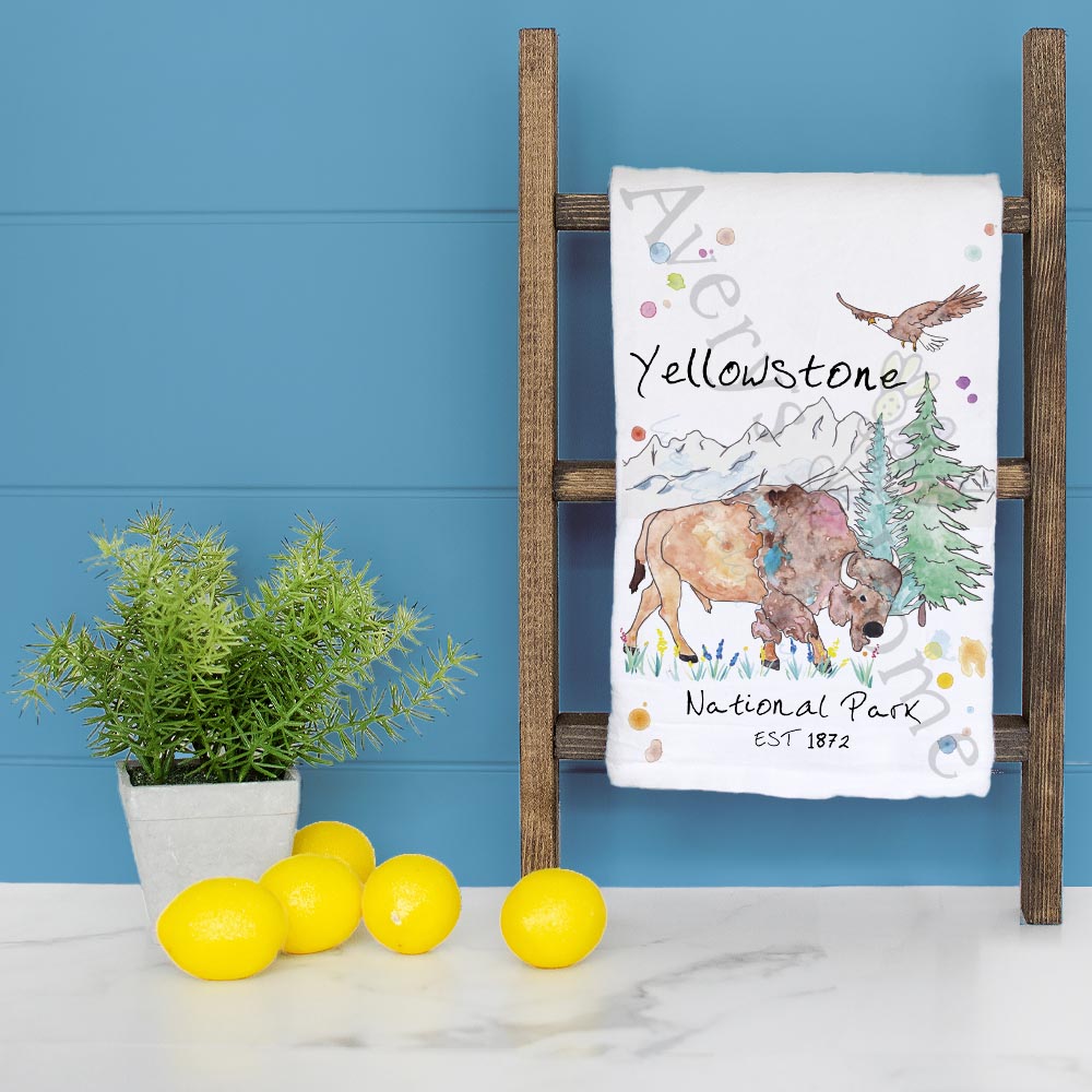 Yellowstone National Park Tea Towel – Scenic USA Decor