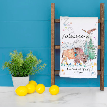 Yellowstone National Park Tea Towel – Scenic USA Decor