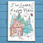 Cabin Happy Place Tea Towel – Wooded Retreat Decor