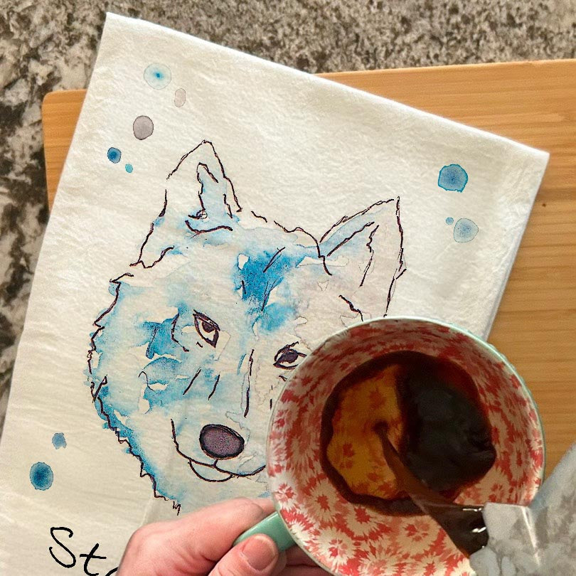 Stay Wild Wolf Tea Towel – Western Nature Decor
