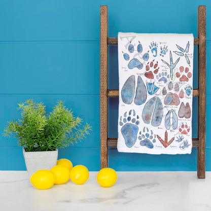 Animal Tracks Tea Towel – Mountain Hiking Decor