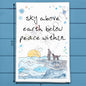 Sky Above Earth Below Tea Towel – Dog Camping Wisdom