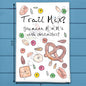 Trail Mix Ingredients Tea Towel – Camping Snack Humor
