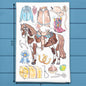 Western Horse Riding Tea Towel – Cowboy Decor