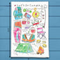 Let’s Go Camping Tea Towel – Nature Explorer Decor