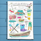 Let’s Go Fishing Tea Towel – Outdoor Lake Decor