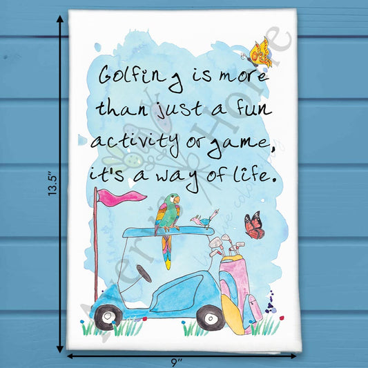 Golf Lifestyle Tea Towel – Tee Time Decor