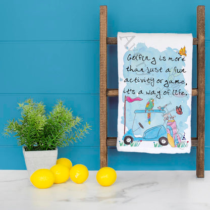 Golf Lifestyle Tea Towel – Tee Time Decor