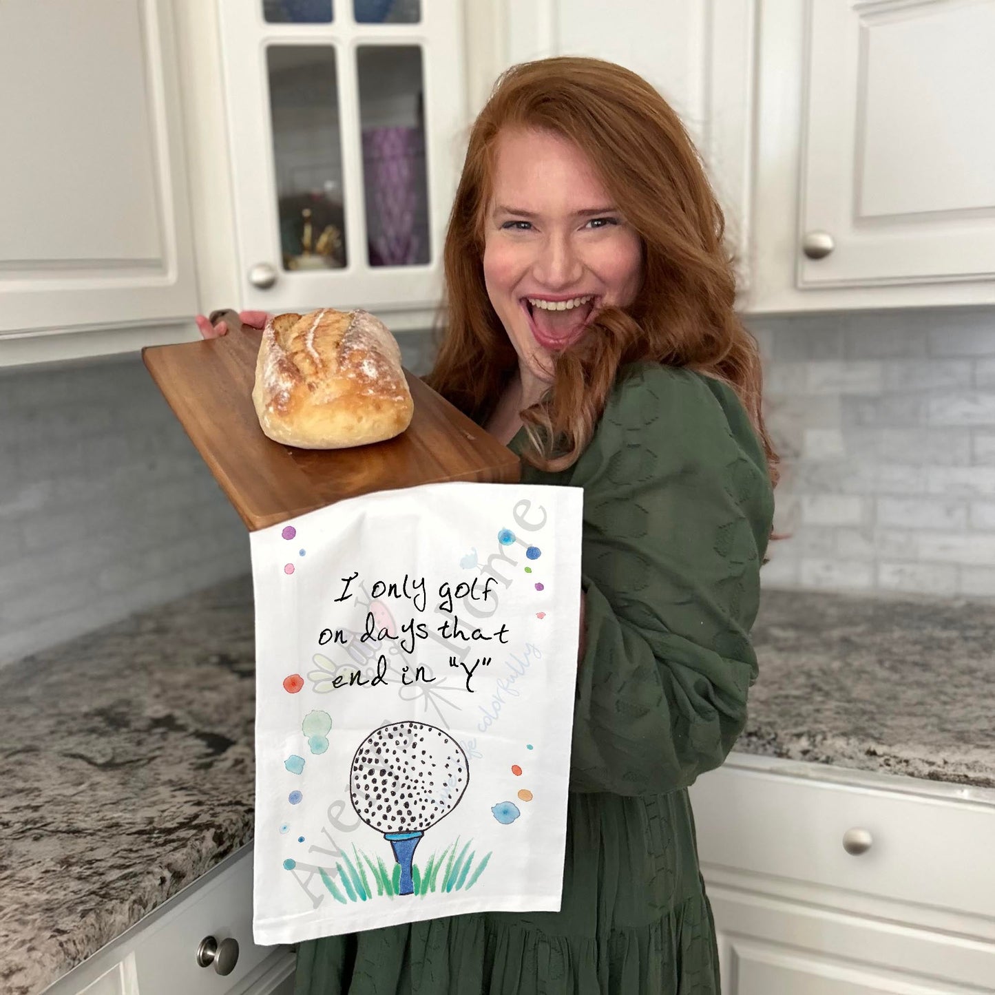 Play Golf Daily Tea Towel – Sporty Humor