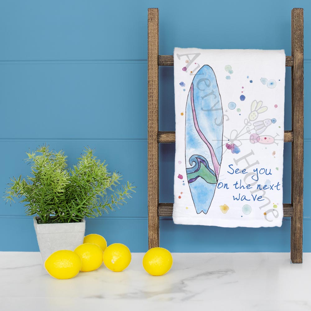 Surfing Ocean Tea Towel – Wave Lover Decor