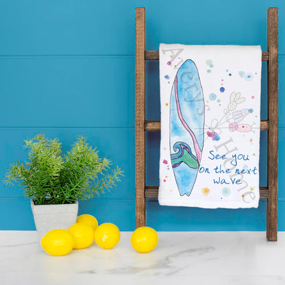 Surfing Ocean Tea Towel – Wave Lover Decor