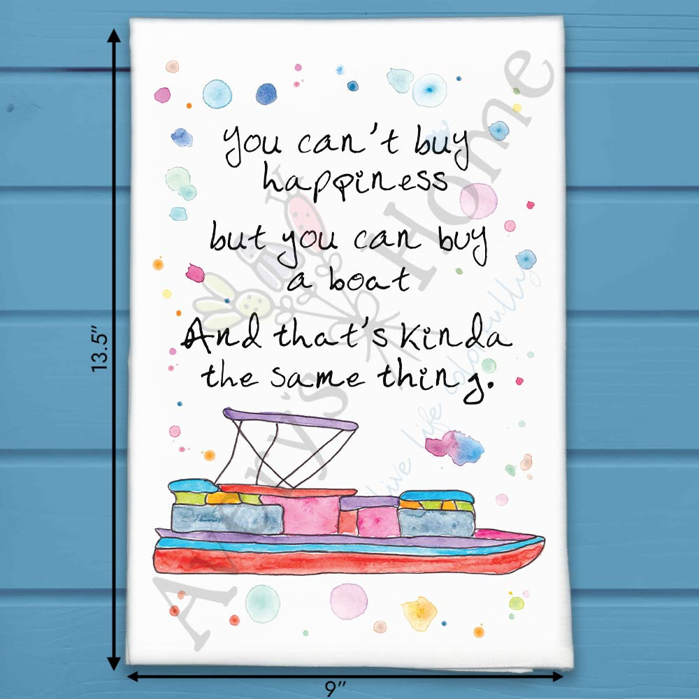 Buy a Boat Tea Towel – Lake Humor Gift