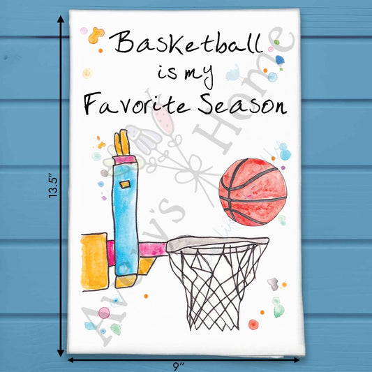 Basketball Tea Towel – Game Night Decor