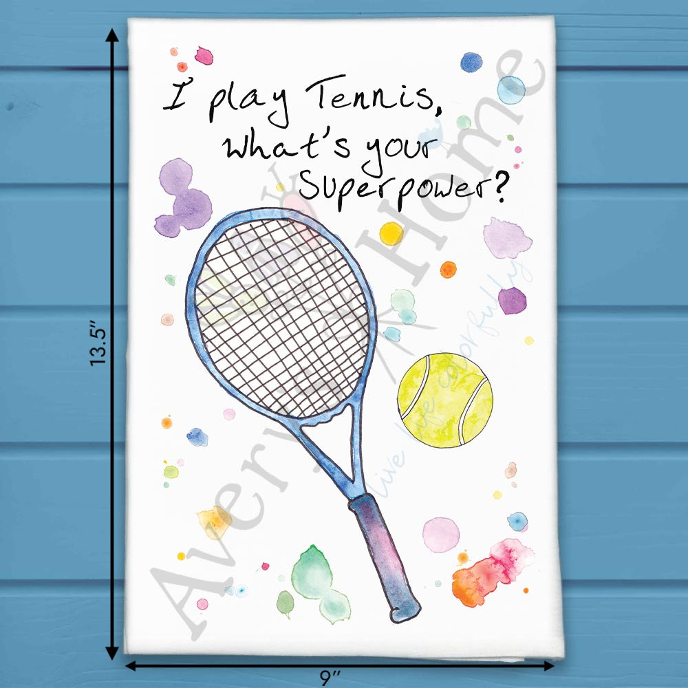 Tennis Sport Tea Towel – Match Day Gift