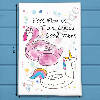 Pool Floats Tea Towel – Summer Chill Gift