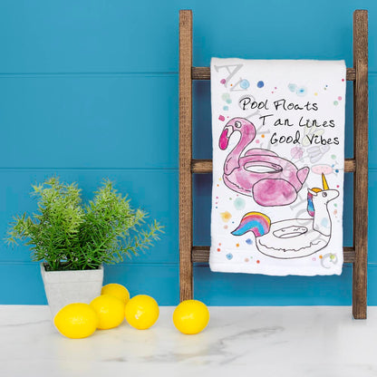 Pool Floats Tea Towel – Summer Chill Gift