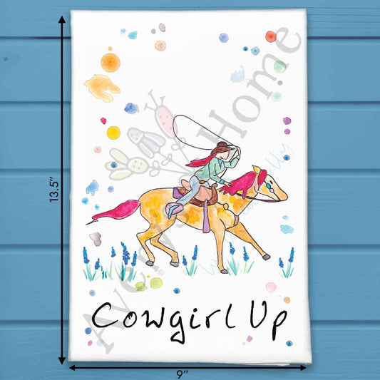Cowgirl Tea Towel – Rodeo Western Decor