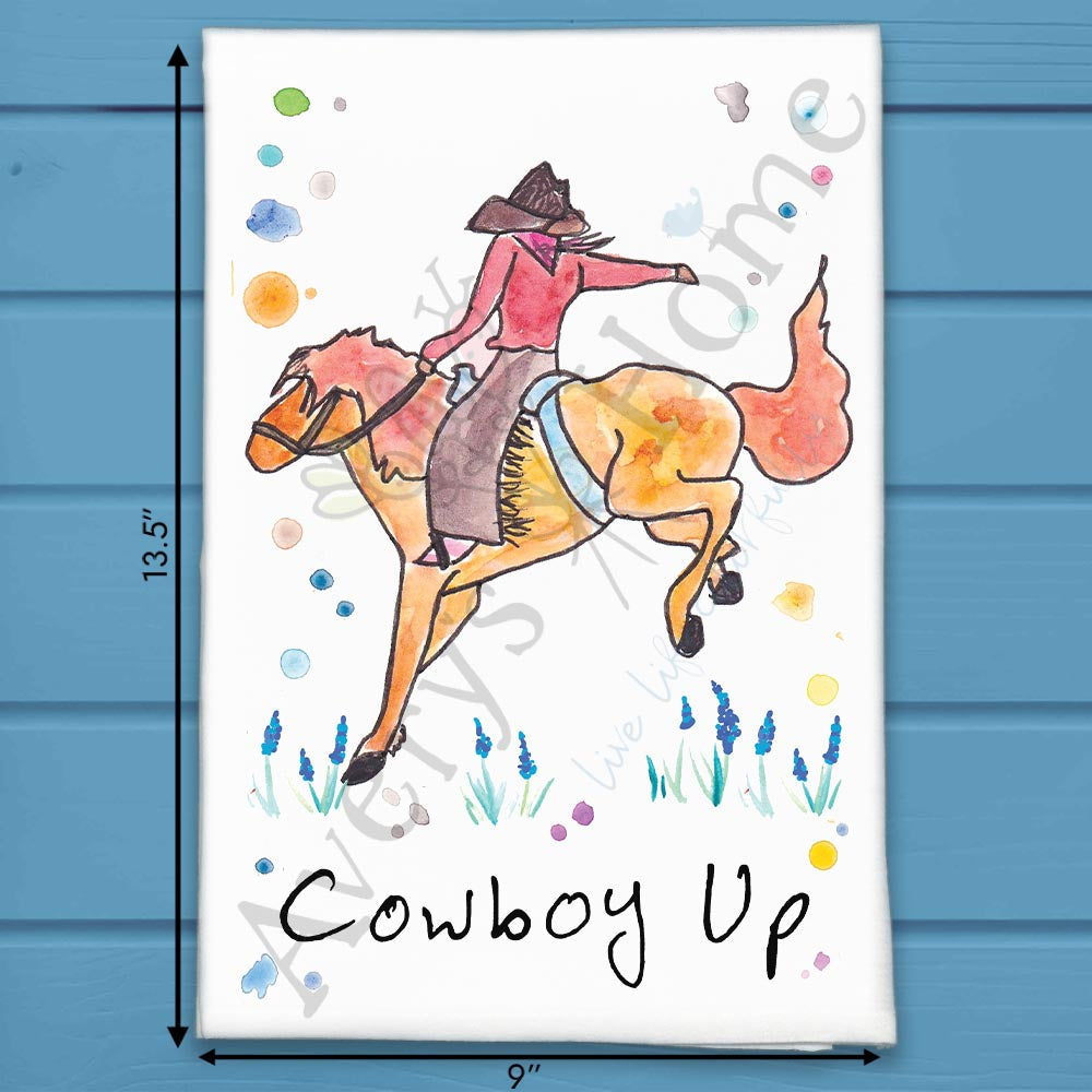 Cowboy Tea Towel – Rodeo Western Decor
