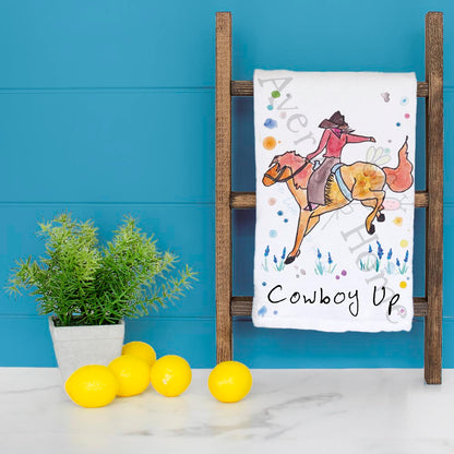Cowboy Tea Towel – Rodeo Western Decor