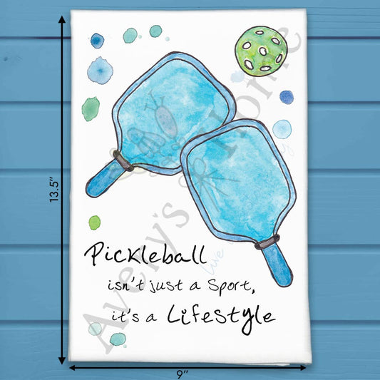 Pickleball Lifestyle Tea Towel – Court Decor