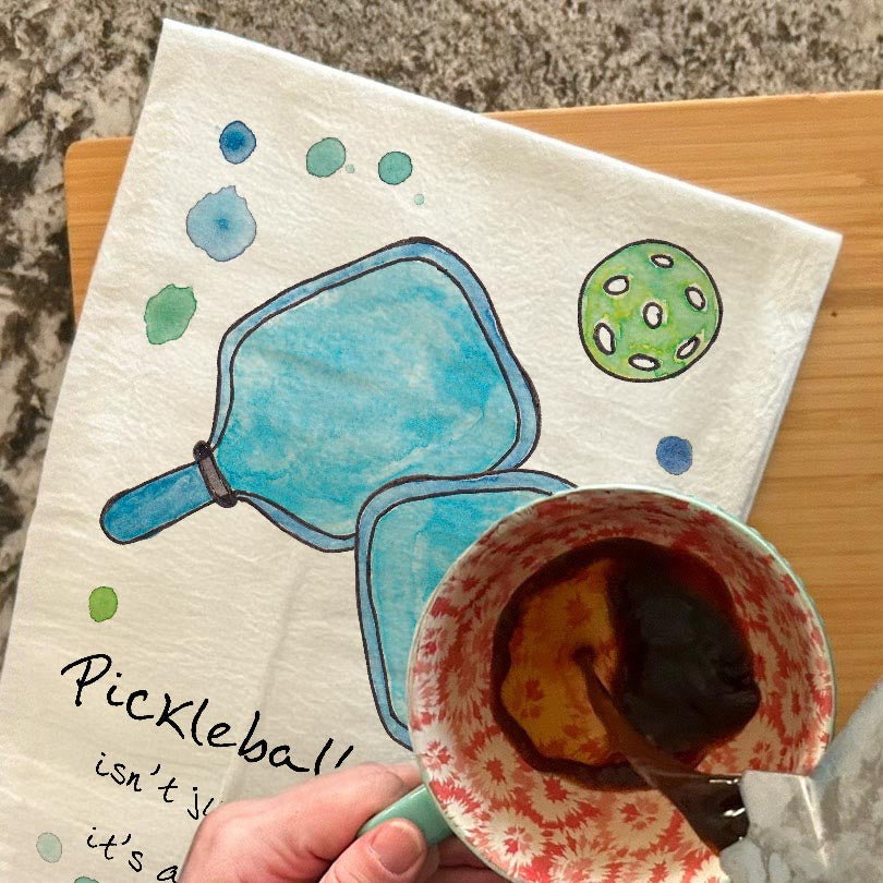 Pickleball Lifestyle Tea Towel – Court Decor