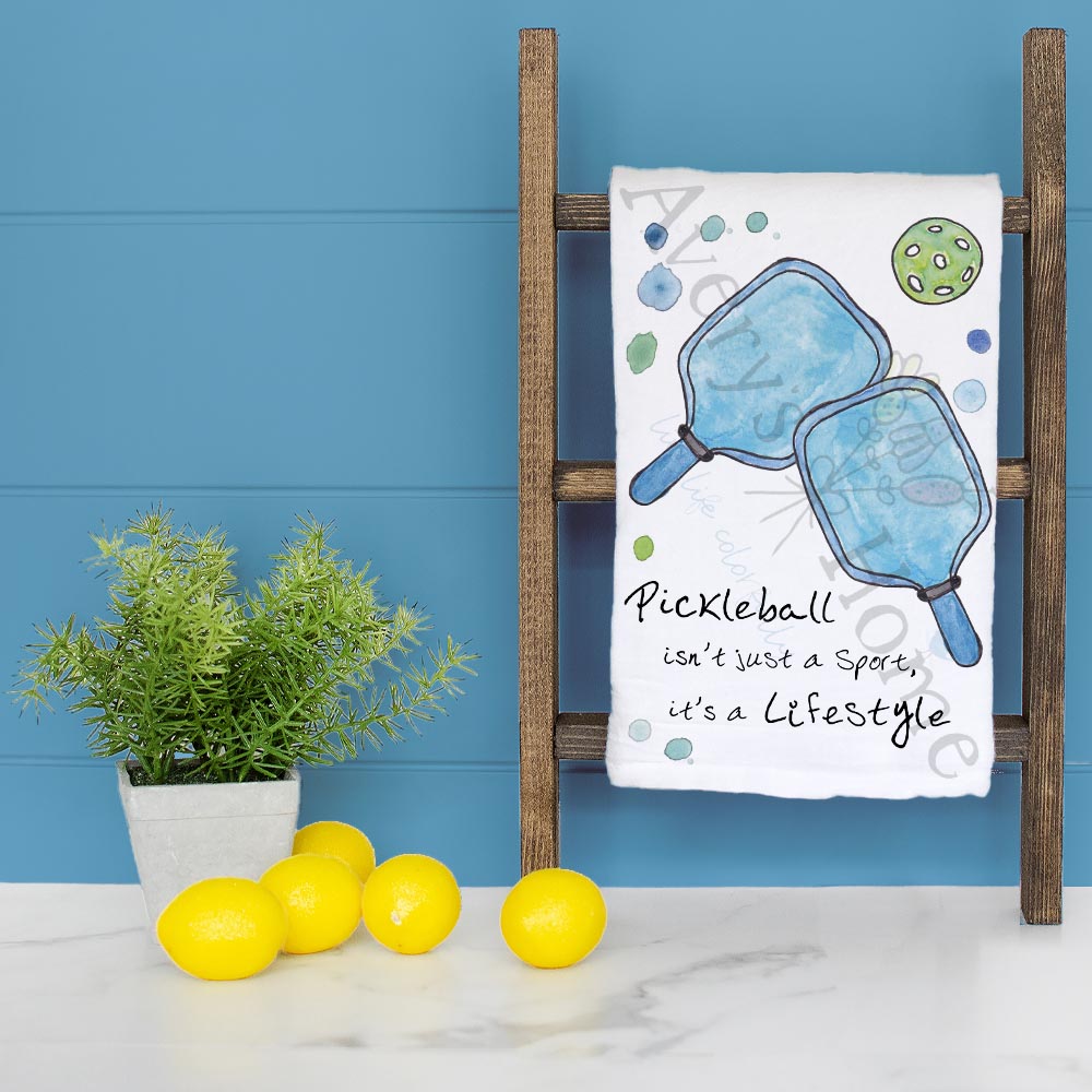 Pickleball Lifestyle Tea Towel – Court Decor