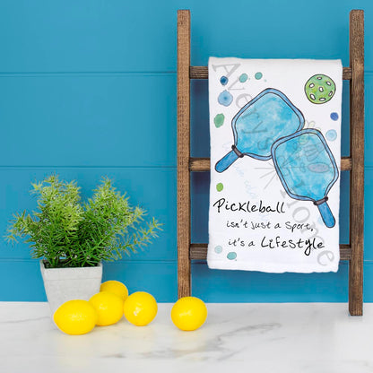 Pickleball Lifestyle Tea Towel – Court Decor