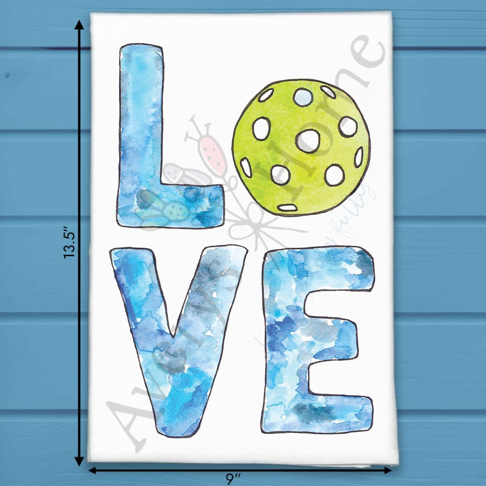 LOVE Pickleball Tea Towel