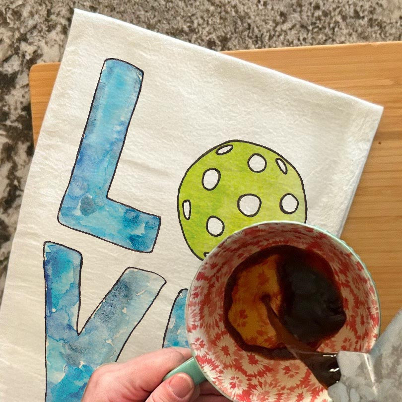 LOVE Pickleball Tea Towel