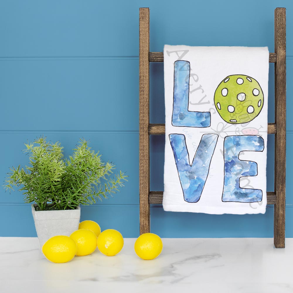 LOVE Pickleball Tea Towel
