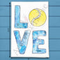 LOVE Tennis Tea Towel