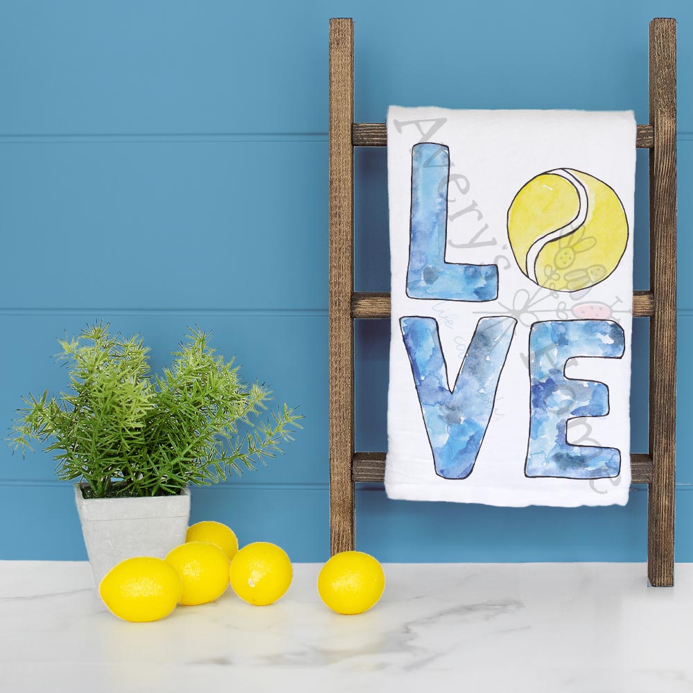 LOVE Tennis Tea Towel
