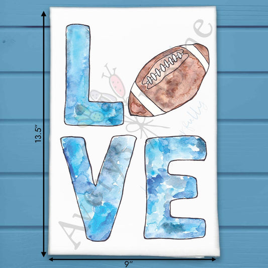 LOVE Football Tea Towel