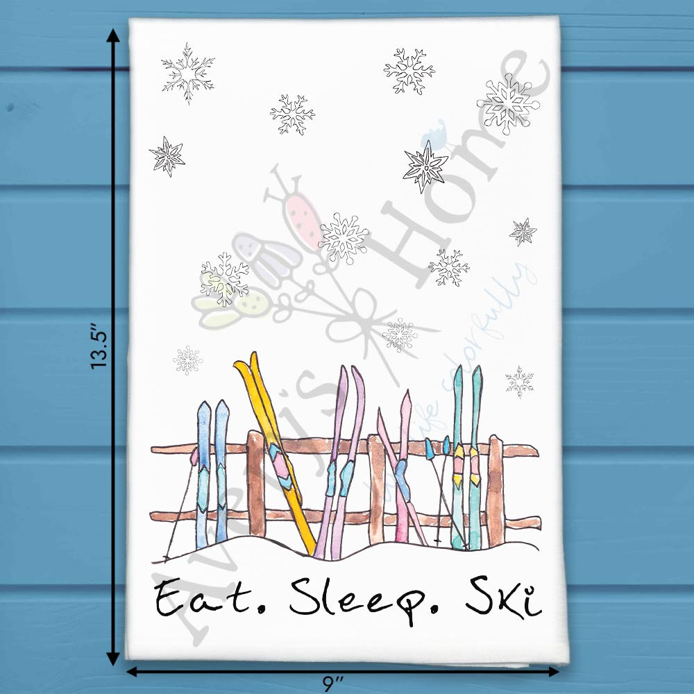 Ski All Day Tea Towel – Winter Sport Decor