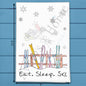 Ski All Day Tea Towel – Winter Sport Decor