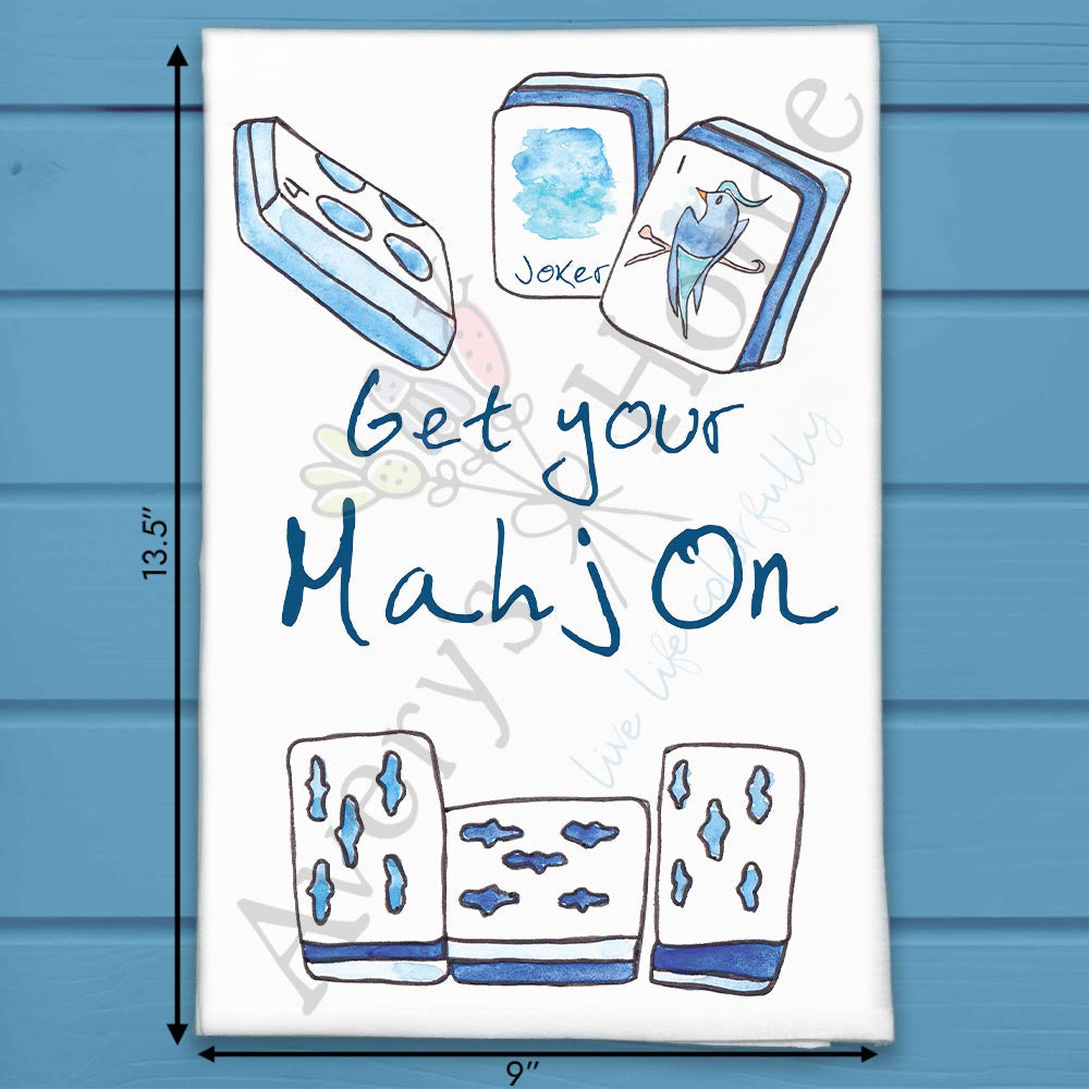 Mahjong Funny Tea Towel – Game Night Gift