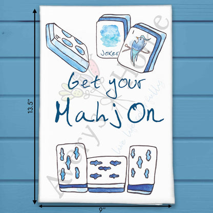 Mahjong Funny Tea Towel – Game Night Gift