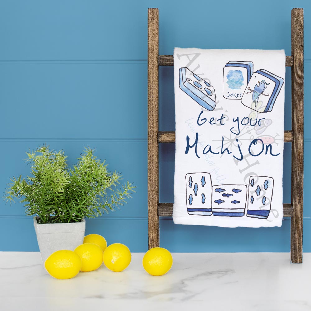 Mahjong Funny Tea Towel – Game Night Gift