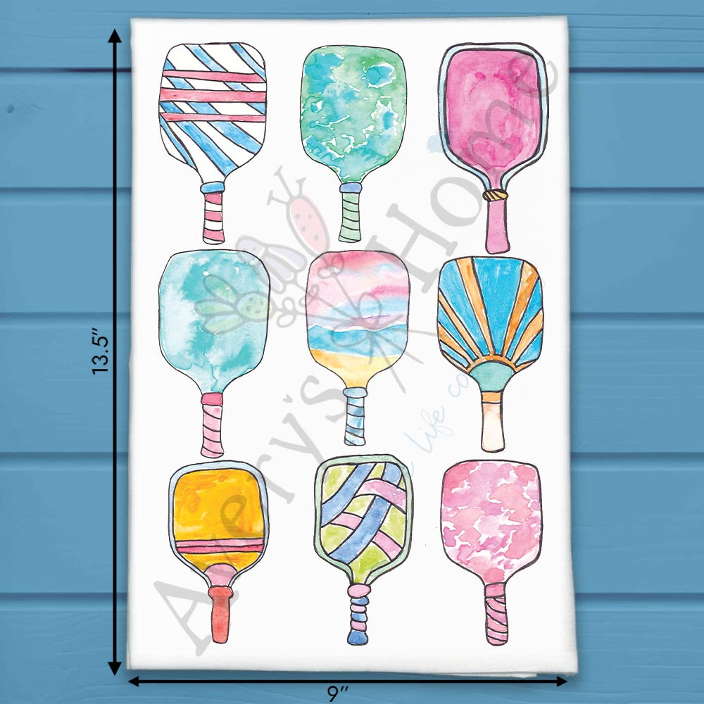 Pickleball Paddles Tea Towel – Sporty Decor Gift