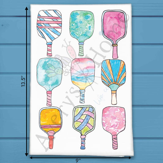 Pickleball Paddles Tea Towel – Sporty Decor Gift