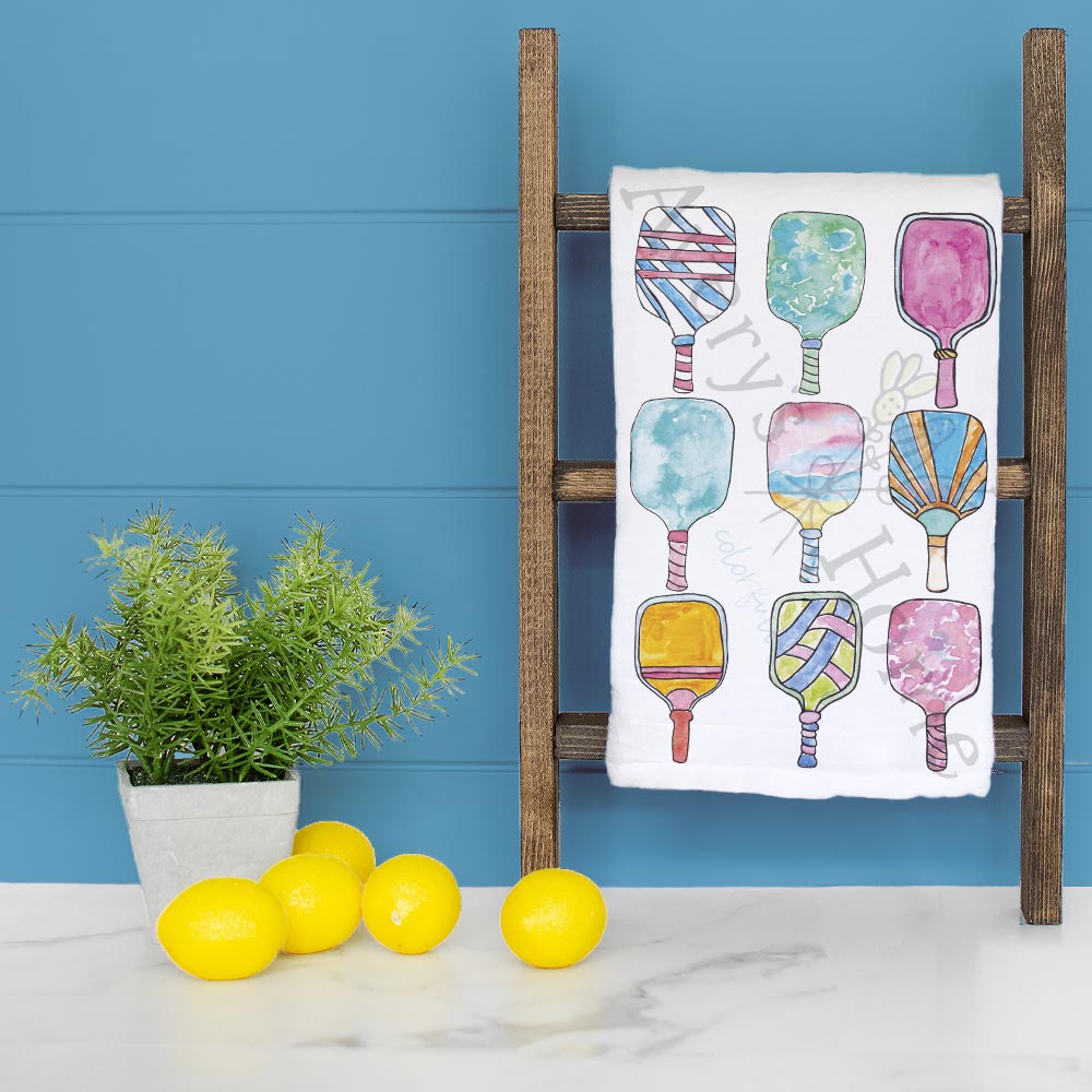 Pickleball Paddles Tea Towel – Sporty Decor Gift