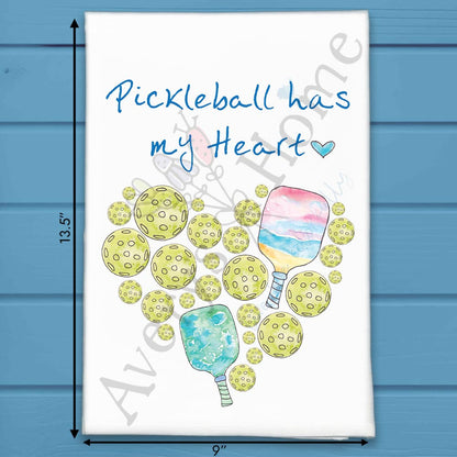 Pickleball Valentine Tea Towel – Sporty Heart Gift
