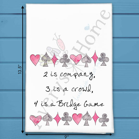 Funny Bridge Game Tea Towel – Humor Gift