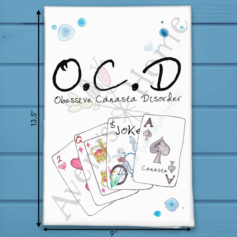 Canasta Game Tea Towel – Card Player Decor