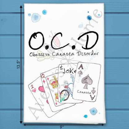 Canasta Game Tea Towel – Card Player Decor