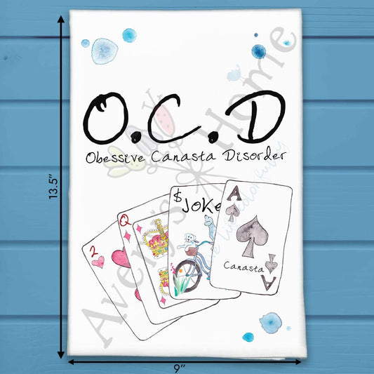 Canasta Game Tea Towel – Card Player Decor