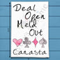 Canasta Strategy Tea Towel – Meld Humor Decor