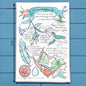 Hummingbird Bird Facts Tea Towel – Birdwatcher Decor